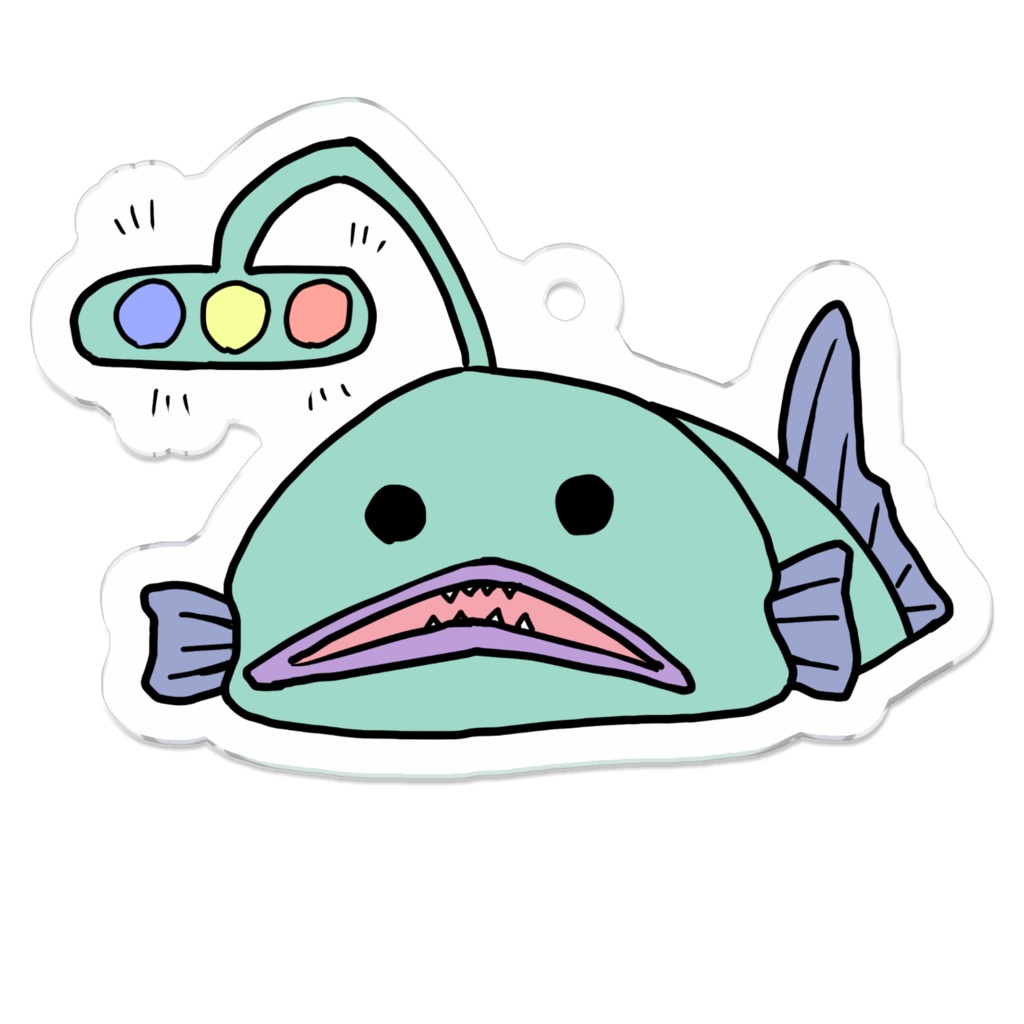 信号機アンコウ　アクリルキーホルダー