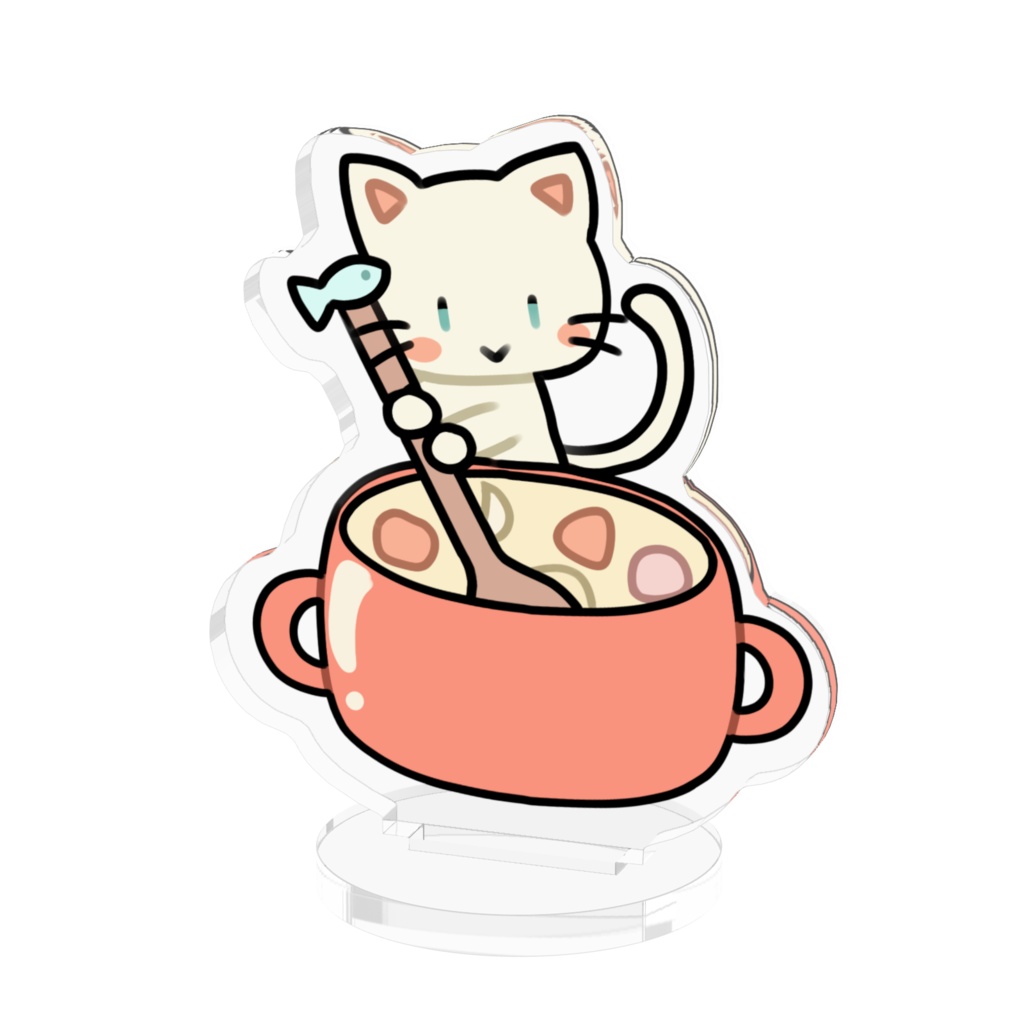 お料理だいすき白猫ちゃん　アクリルスタンド