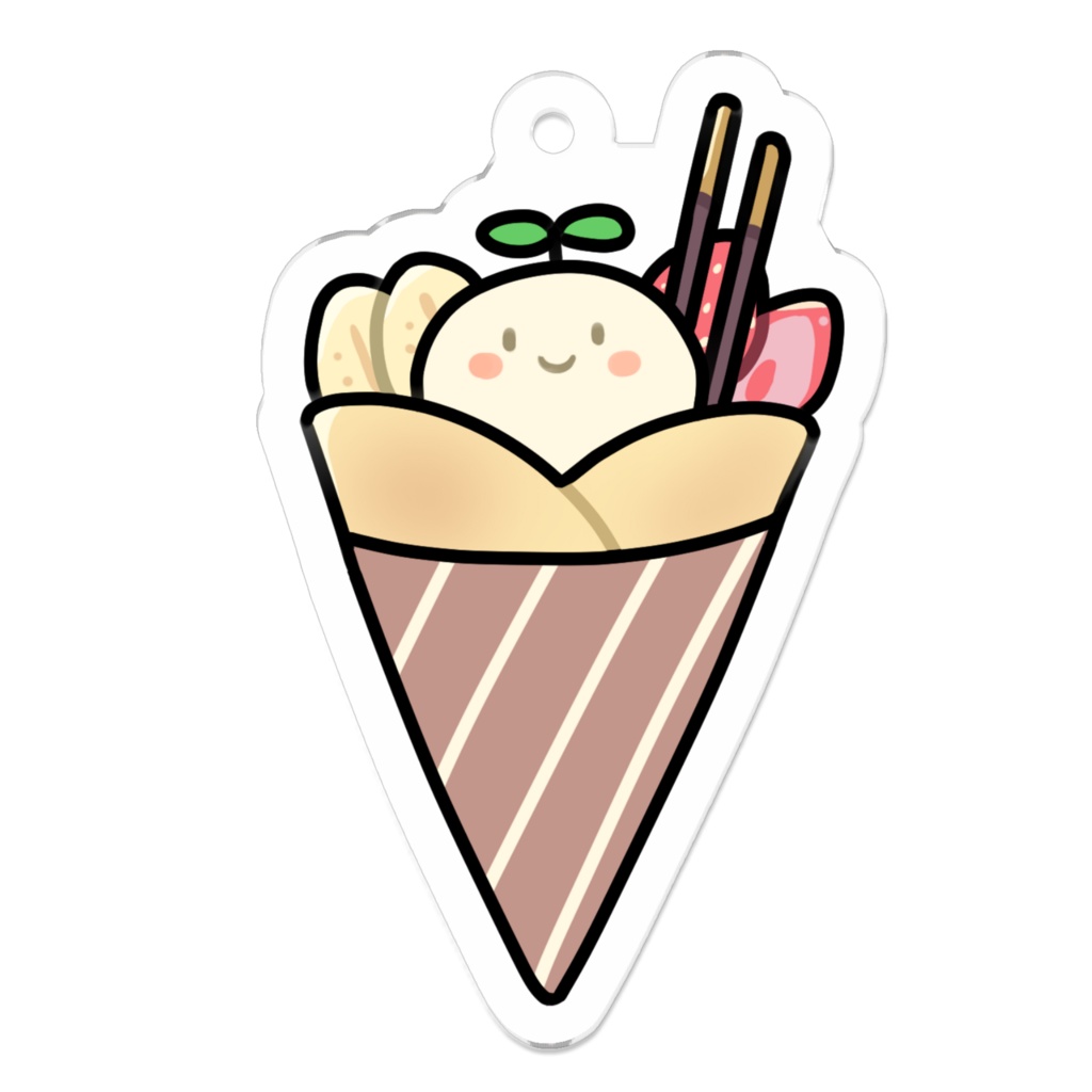 にっこりクレープちゃん アクリルキーホルダー