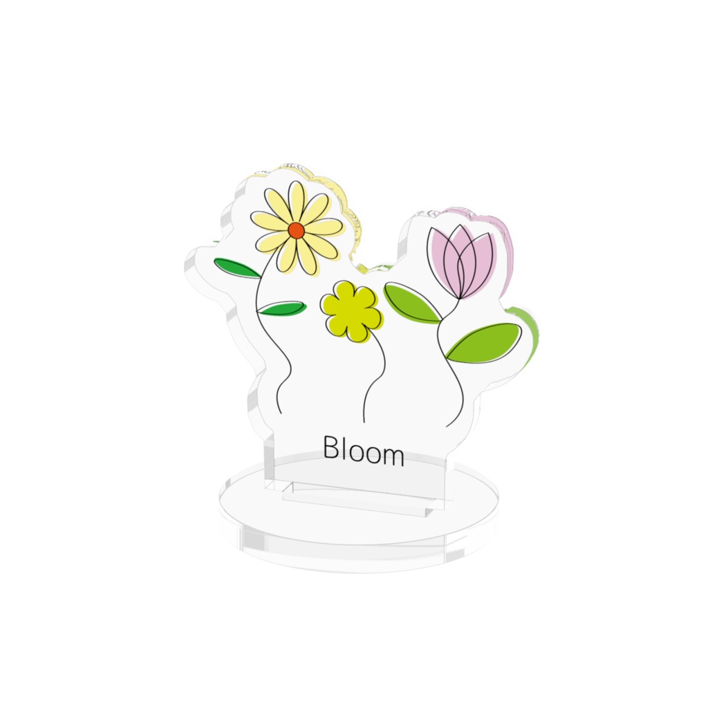 アクリルスタンド「Bloom」- 才能が開花する、彩りの花々 -