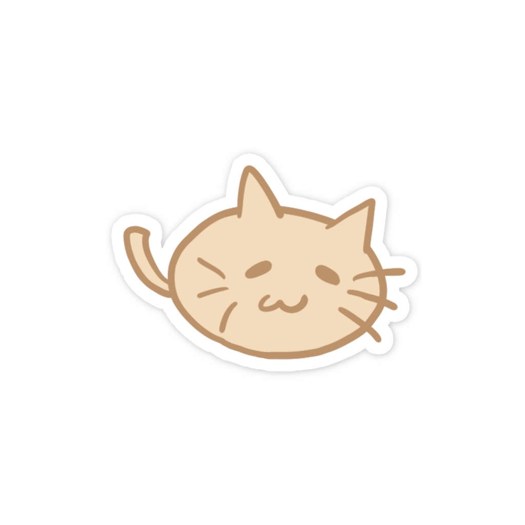1頭身ねこちゃん スマホステッカー