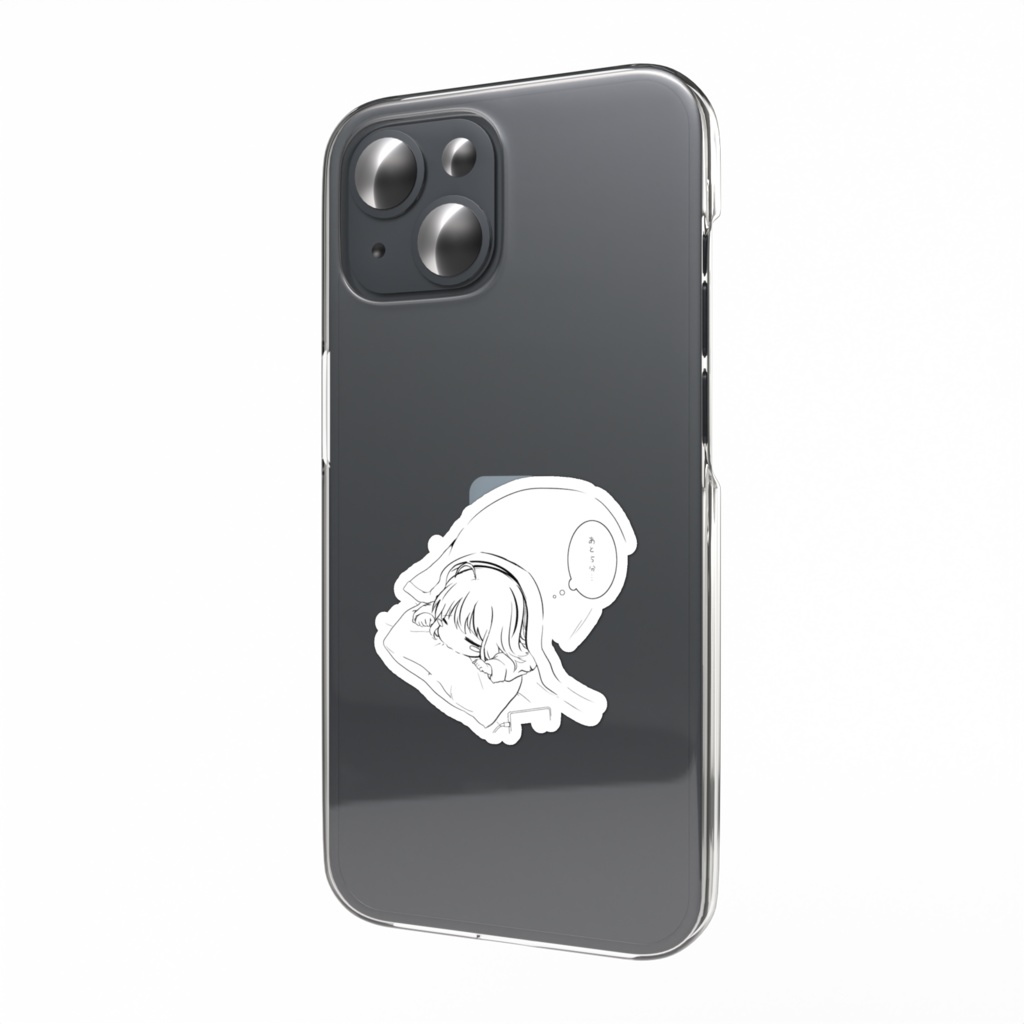 スマホステッカー｜あと5分だけ…（おふとん女子）