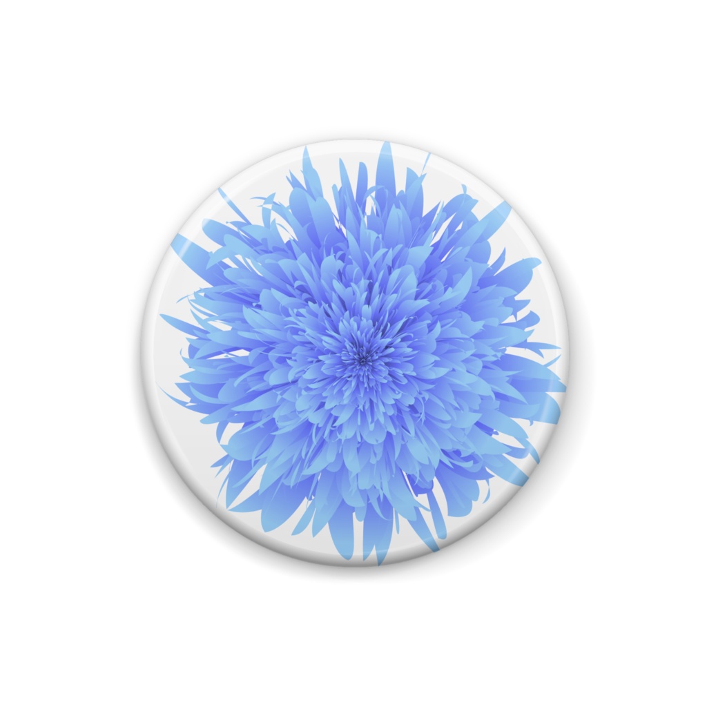 清廉な青に染まる花---缶バッジ.ver---