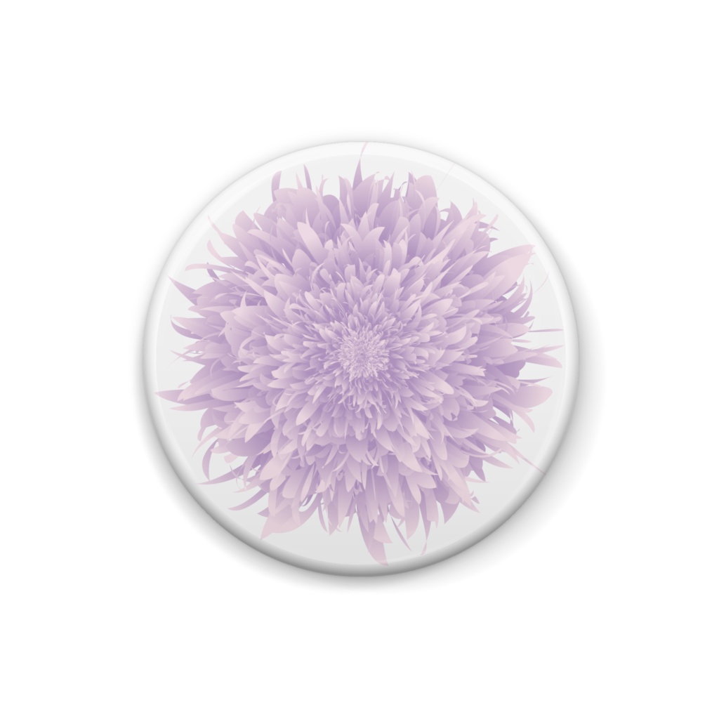 ラベンダー色に染まる花---缶バッジ.ver---