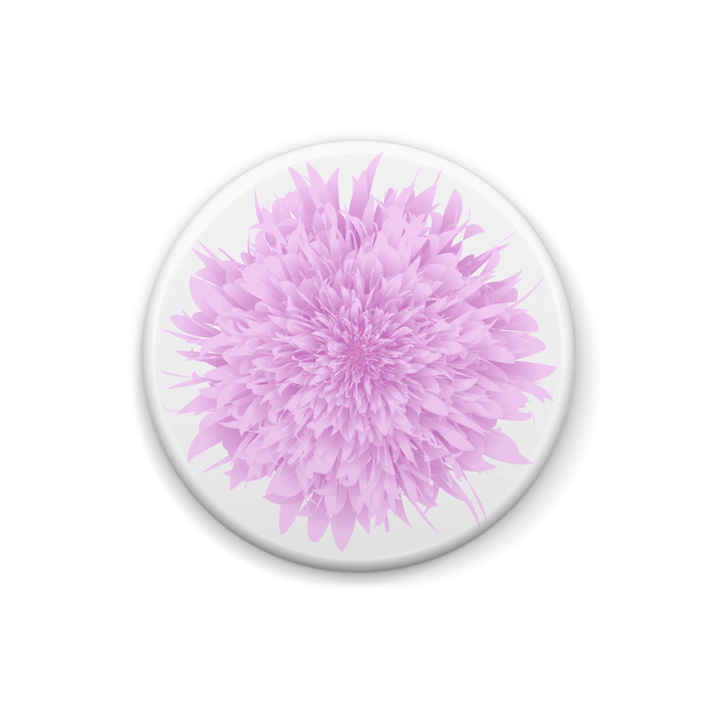 パステルカラーに染まる花---缶バッジ.ver---