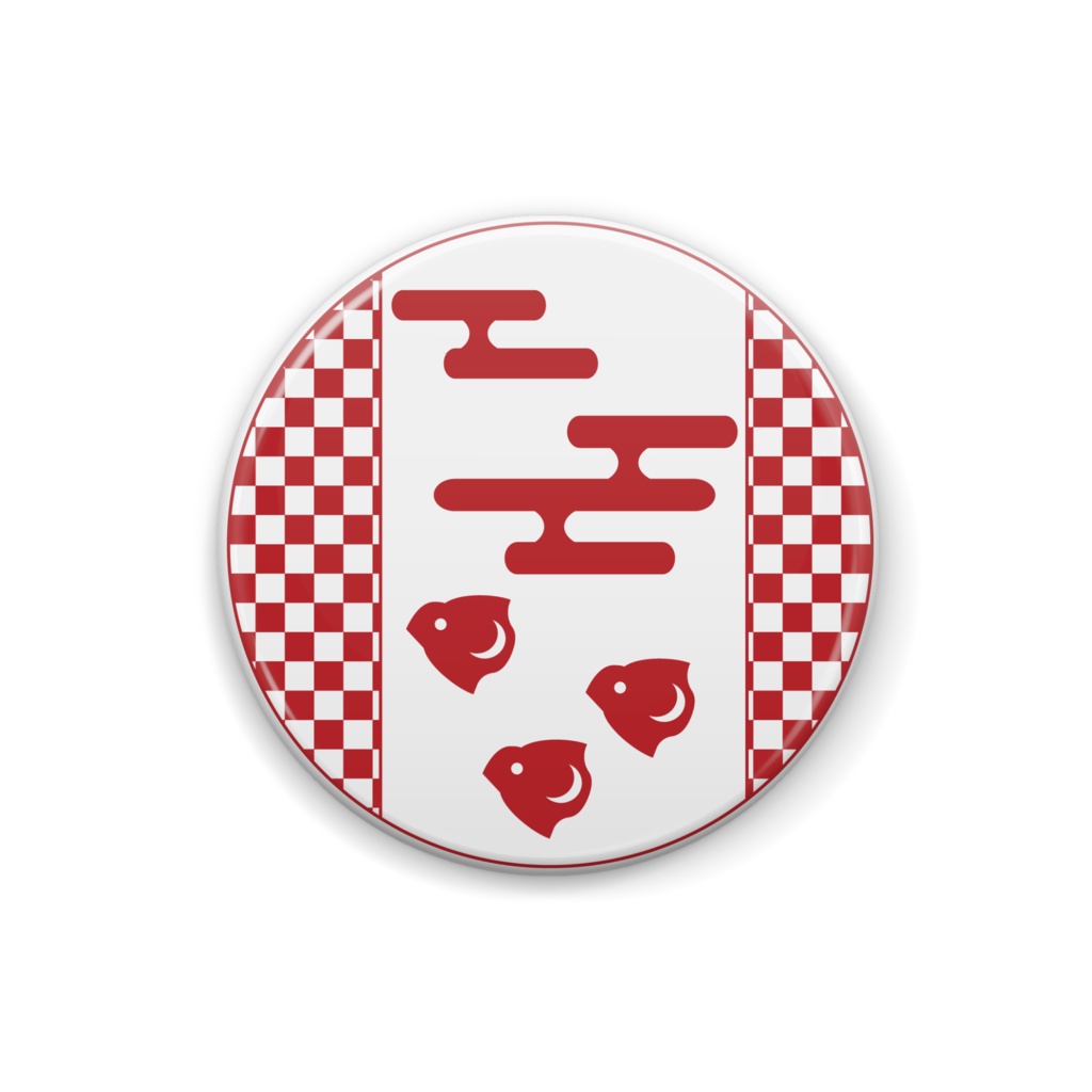 缶バッジ「霞に千鳥」