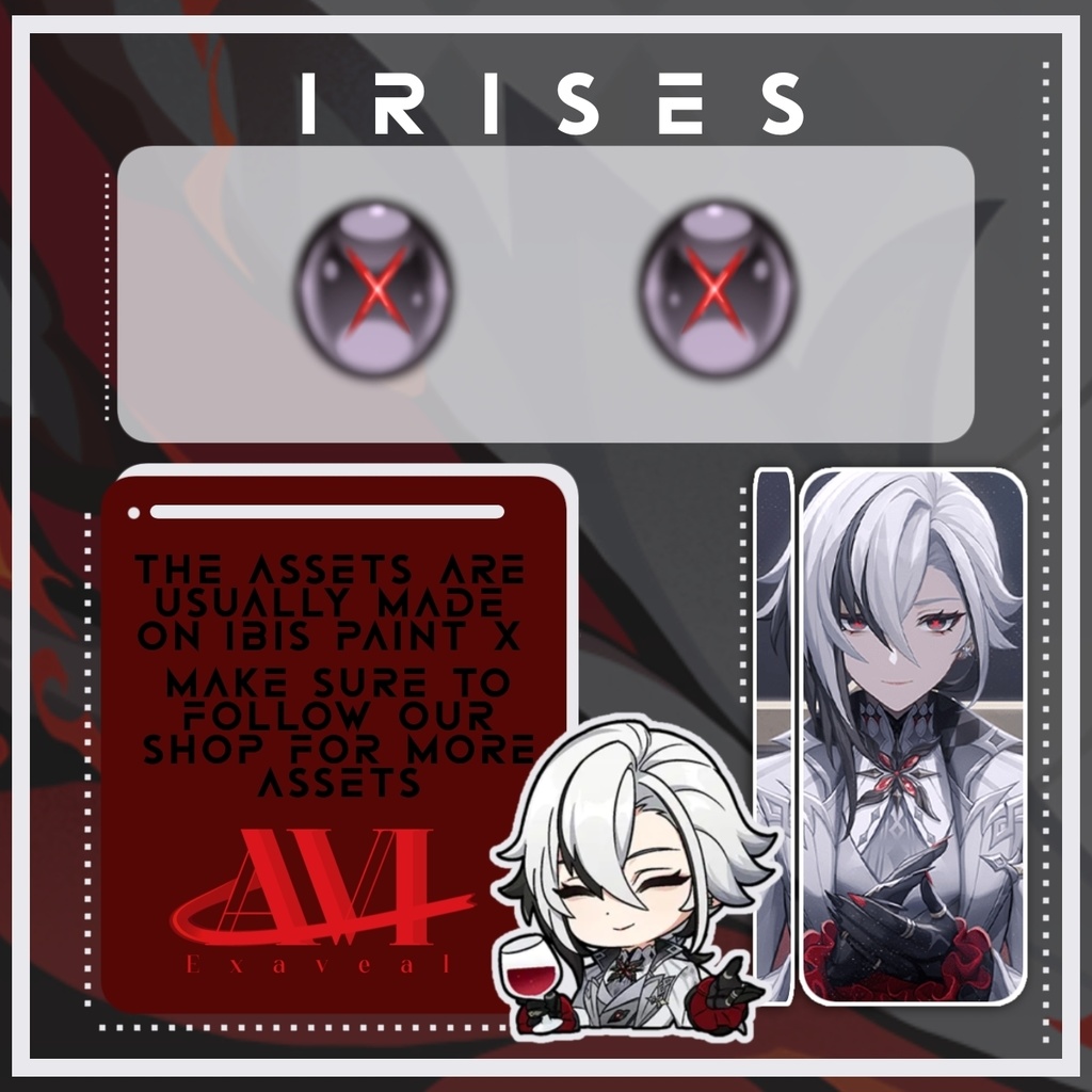 โฆ โ Genshin impact || Arlecchino Irises - VROID