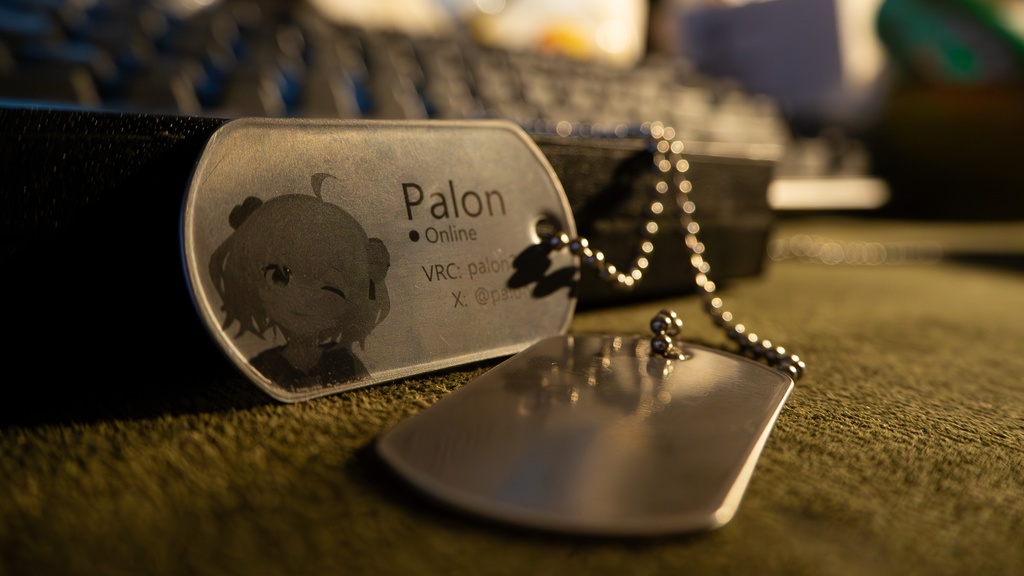 VRCアバター入りドッグタグ【カスタマイズ商品】