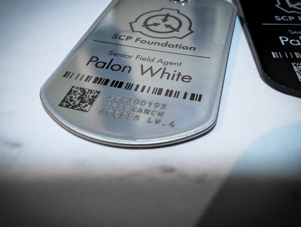 【SCP財団】エージェント用ドッグタグ【カスタマイズ商品】