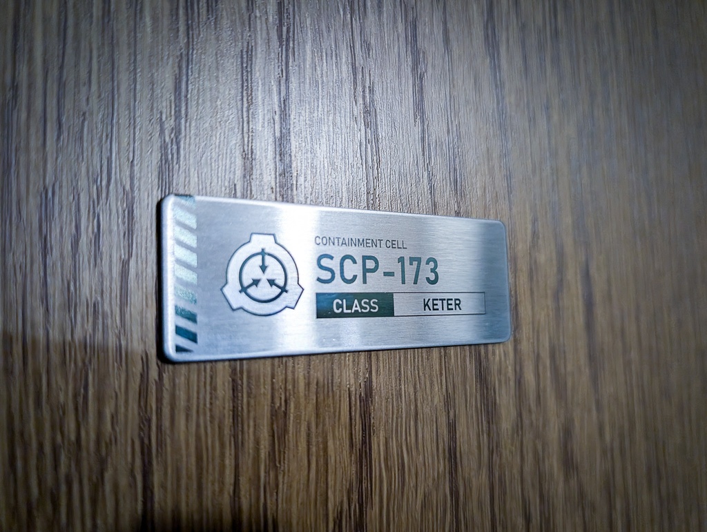 【SCP財団】収容庫風ミニプレート【カスタマイズ商品】