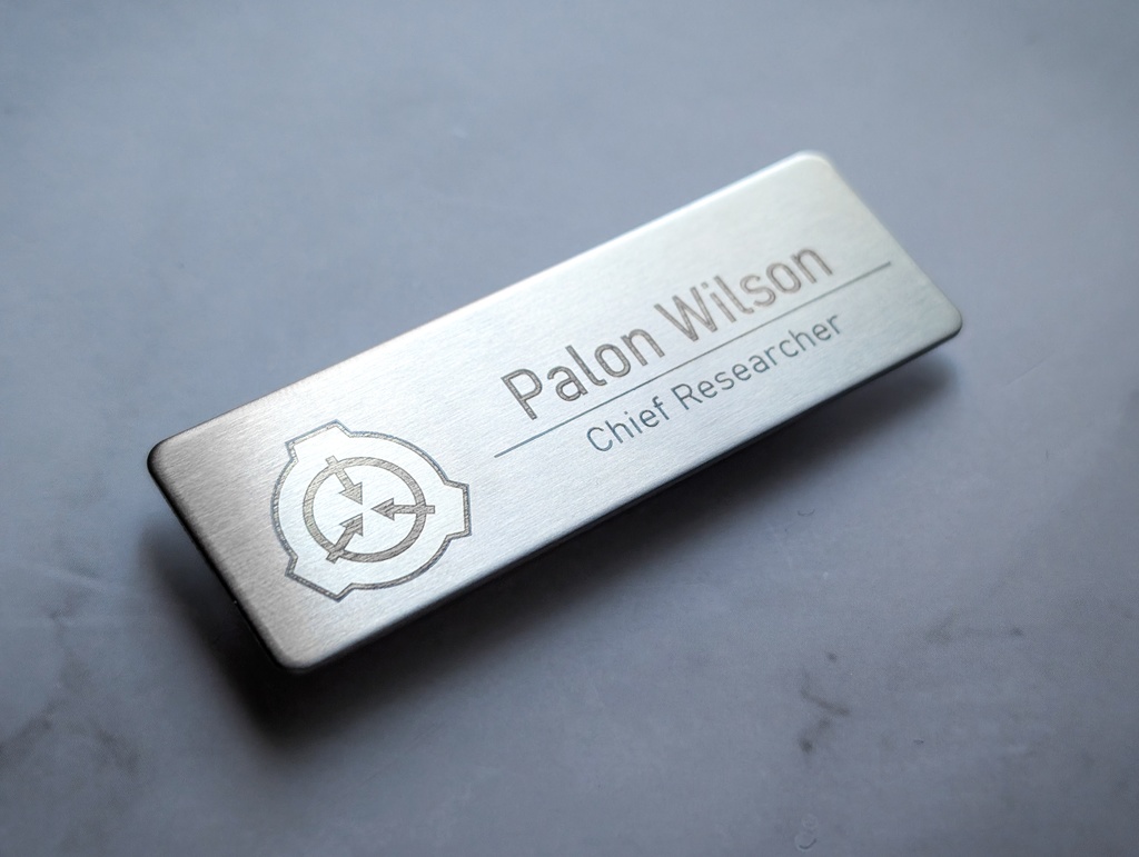 【SCP財団】財団職員ネームプレート【カスタマイズ商品】
