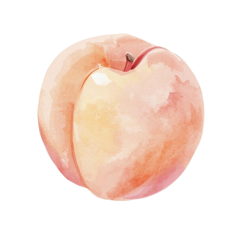 水彩風フルーツの可愛いクリップアートセット(全10種・PNG背景透過)