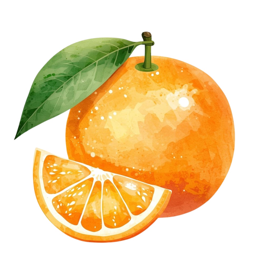 水彩風フルーツの可愛いクリップアートセット(全10種・PNG背景透過)