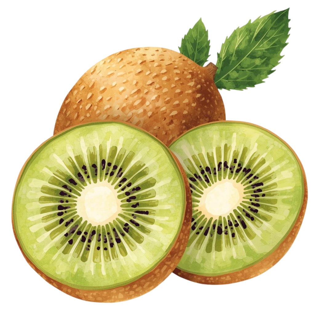 水彩風フルーツの可愛いクリップアートセット(全10種・PNG背景透過)