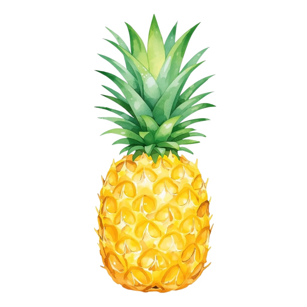 水彩風フルーツの可愛いクリップアートセット(全10種・PNG背景透過)