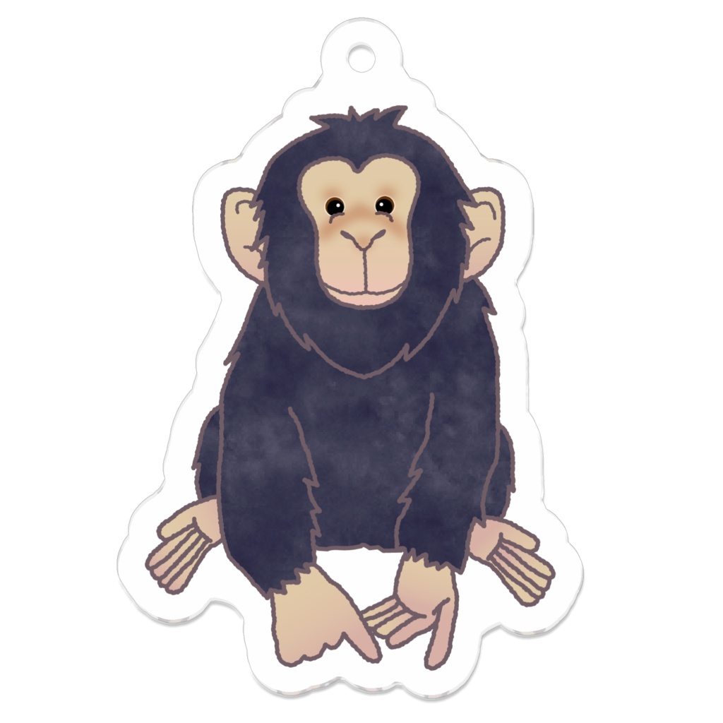 我が家の動物 チンパンジー アクリルキーホルダー