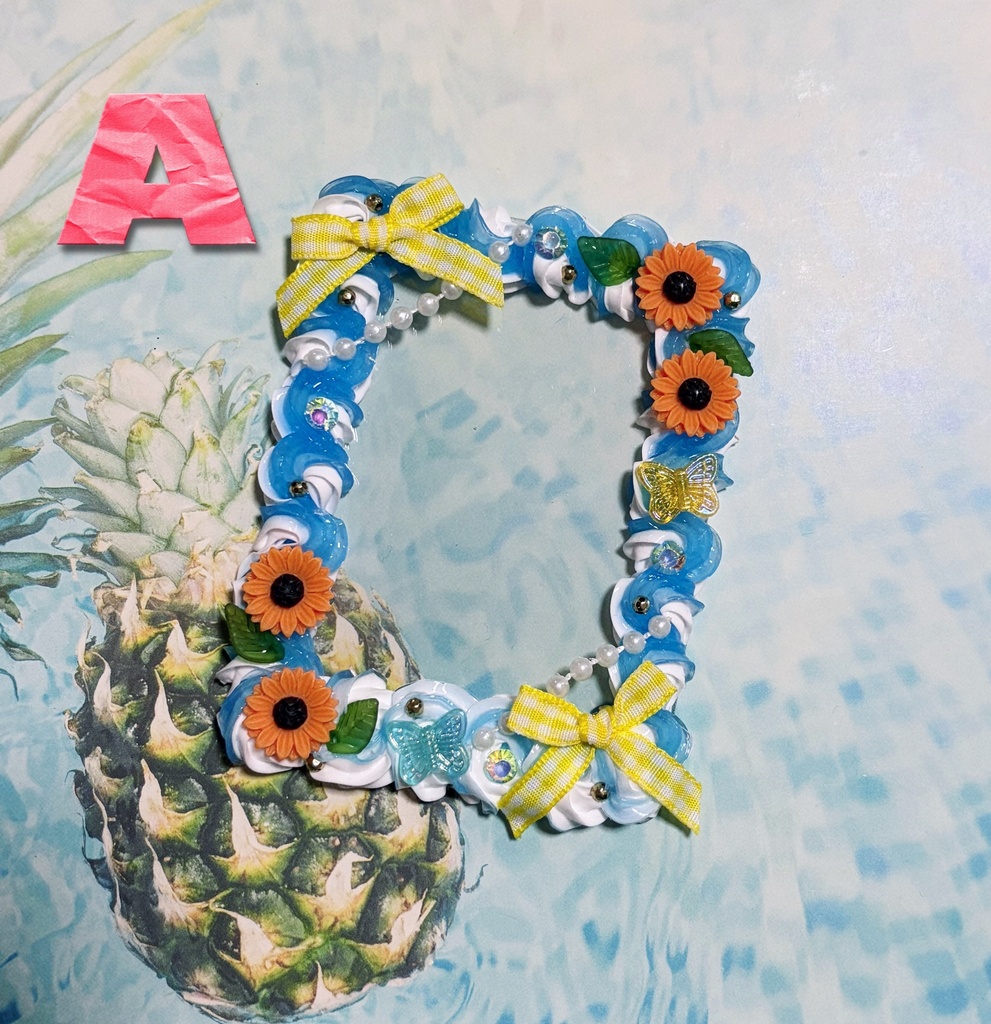 夏🌴🌺✨青ホイップデコケース💙