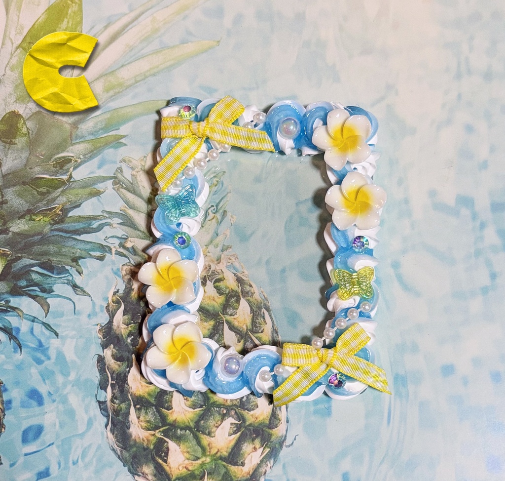 夏🌴🌺✨青ホイップデコケース💙