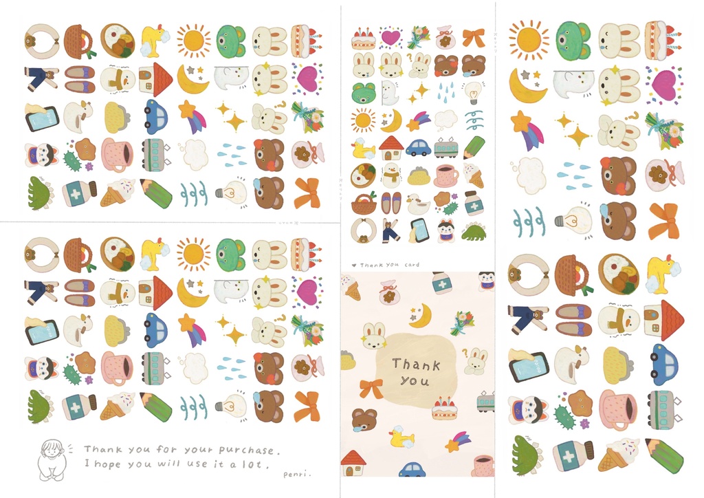 Small emoji A4 sheet