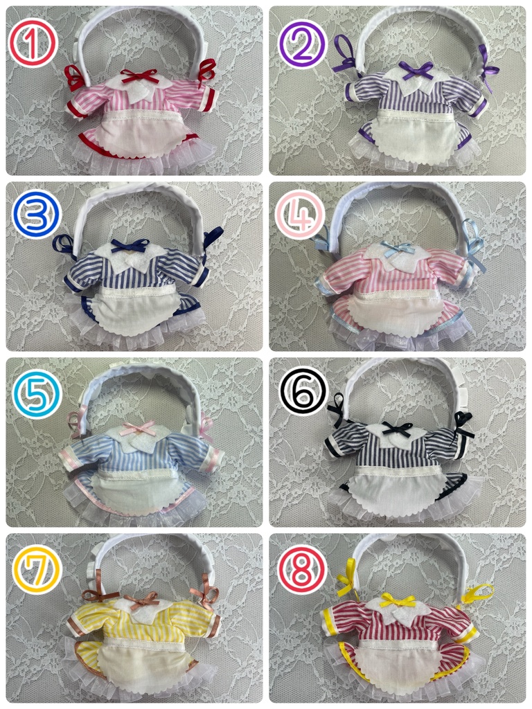 16cmぬい服 メイド服