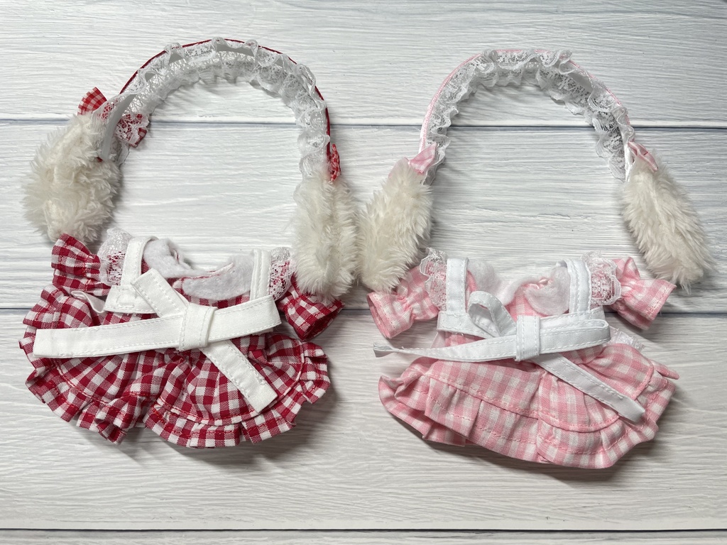 16cmぬい服 うさみみメイド服