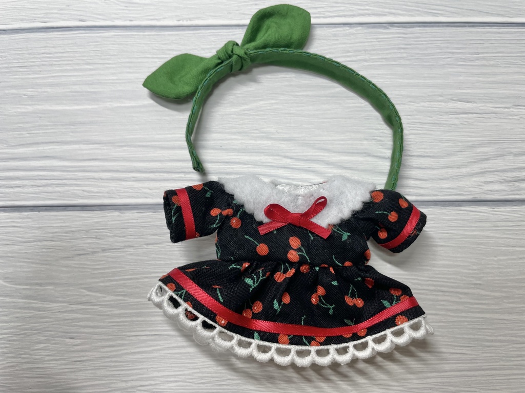 16cmぬい服 さくらんぼワンピース