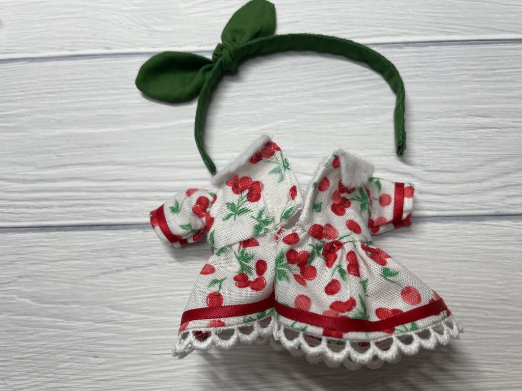 16cmぬい服 さくらんぼワンピース