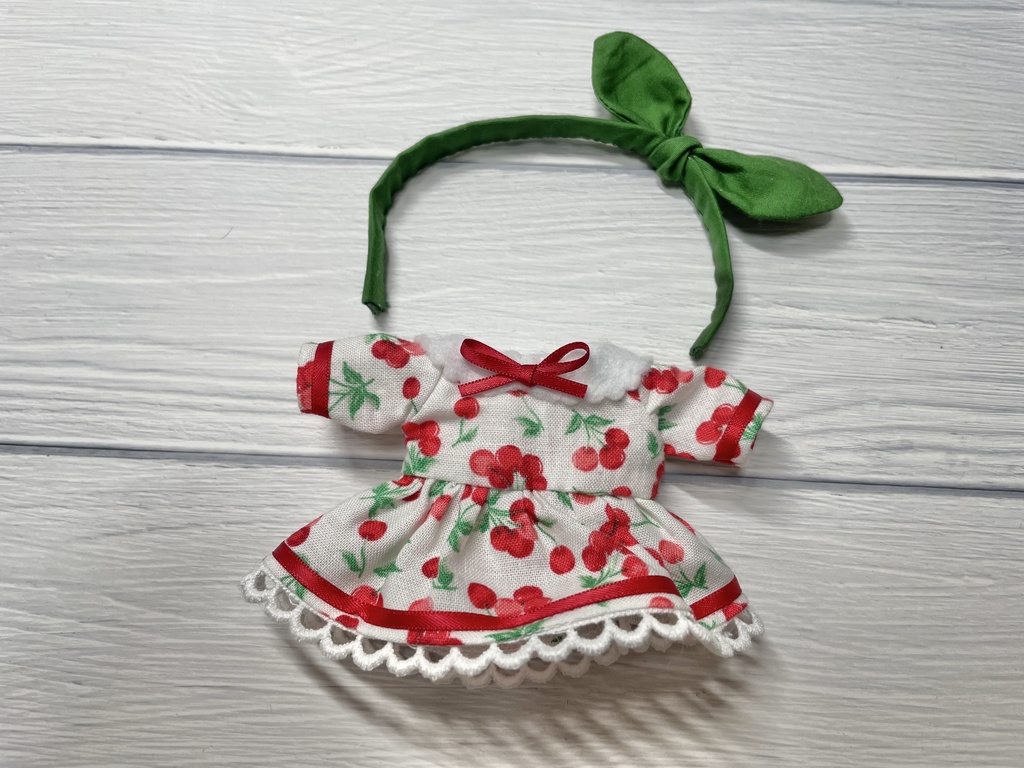 16cmぬい服 さくらんぼワンピース