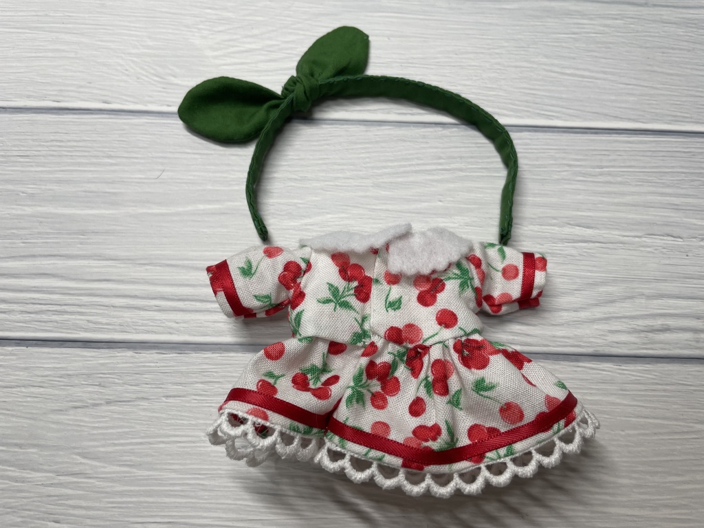 16cmぬい服 さくらんぼワンピース