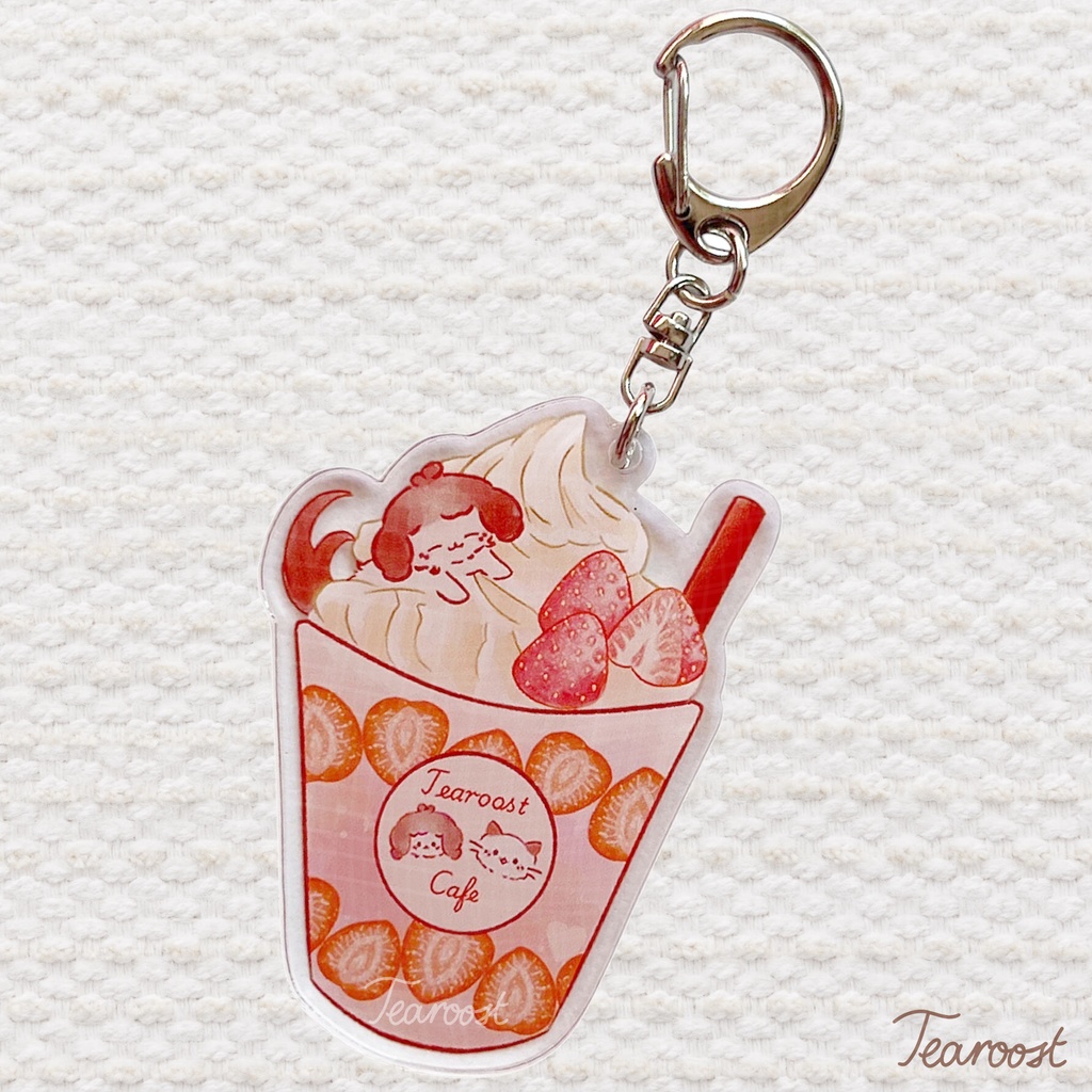 いちごのフラペチーノ　アクリルキーホルダー