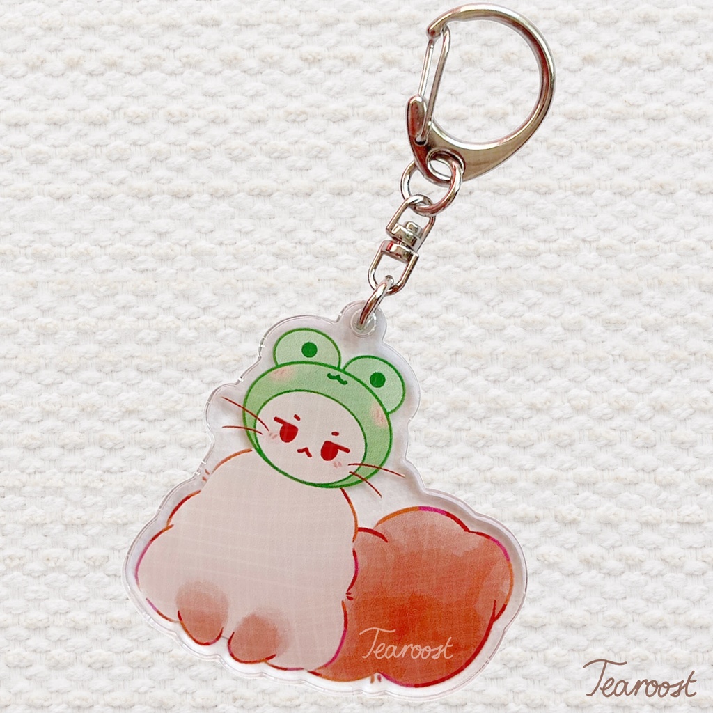 かえるの帽子　アクリルキーホルダー