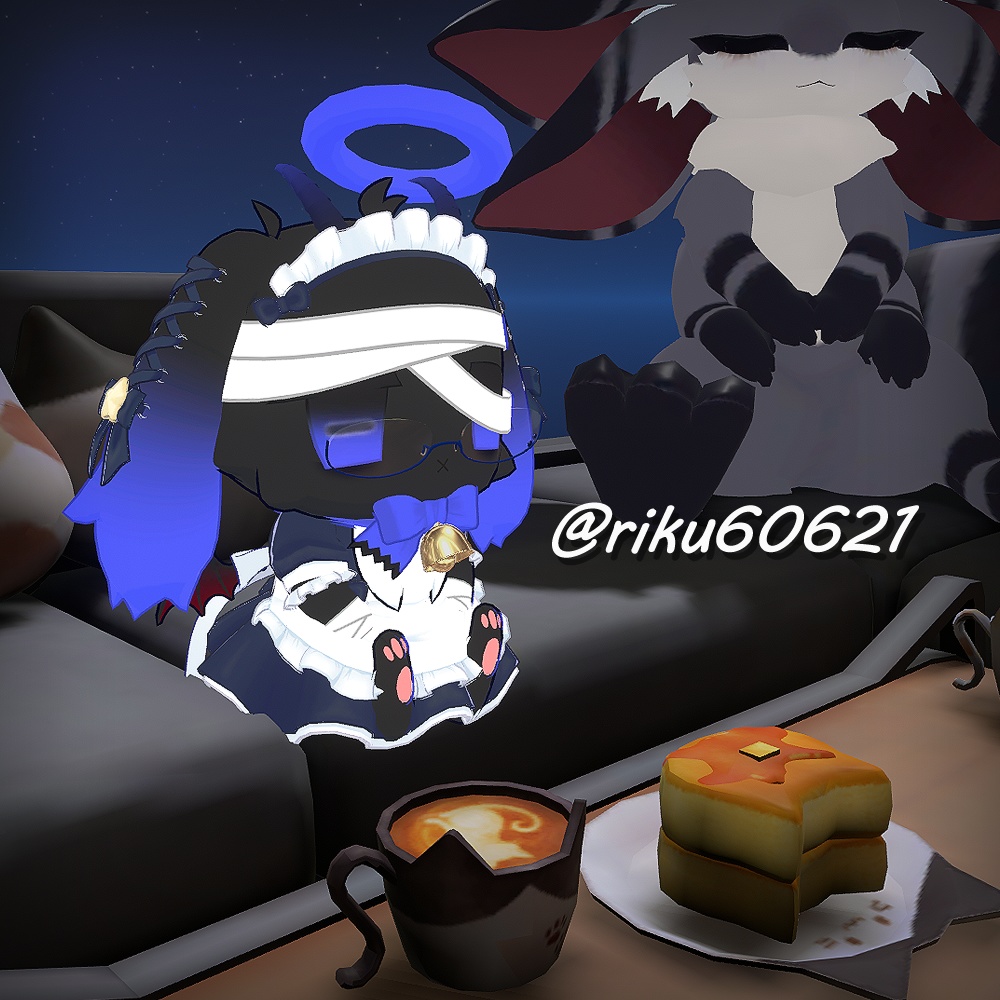 【無料/FREE版あり】じとうさてゃんパステルカラー&悪魔化セット&簡単色変えマスク