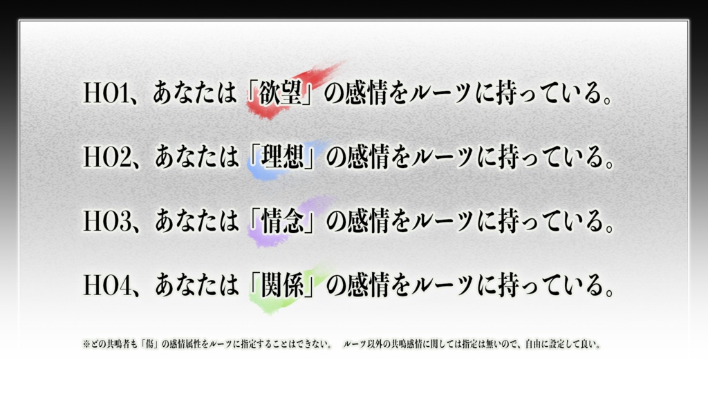 エモクロアTRPG『さやかに輝く刃なりて』