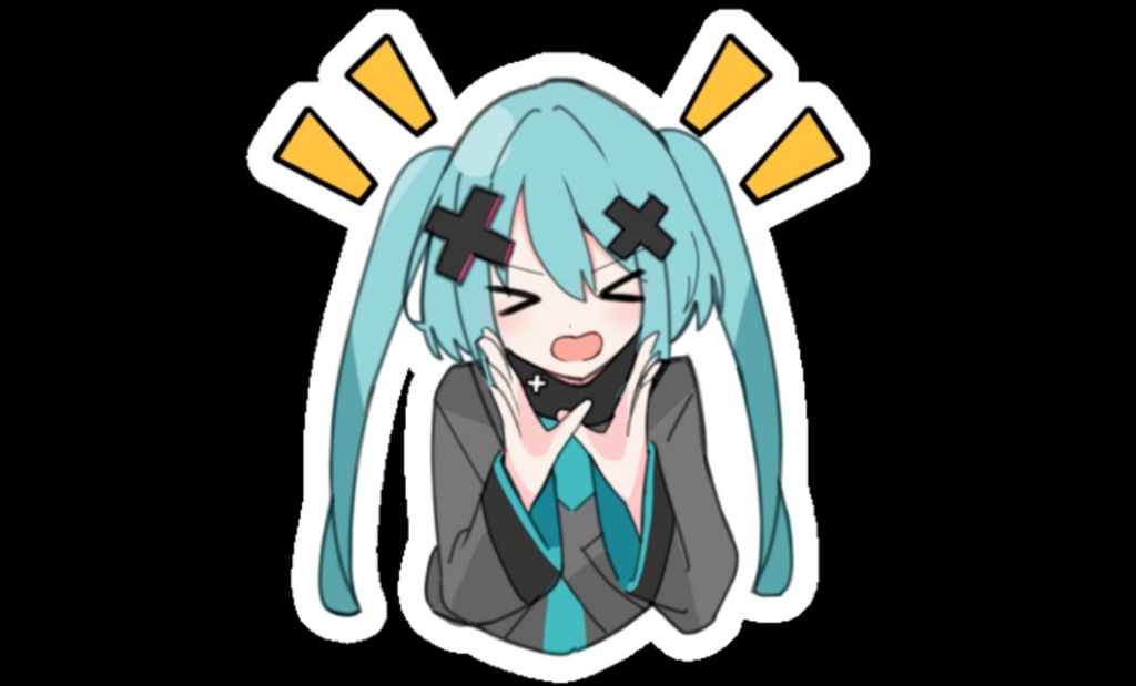 ✘ステッカー