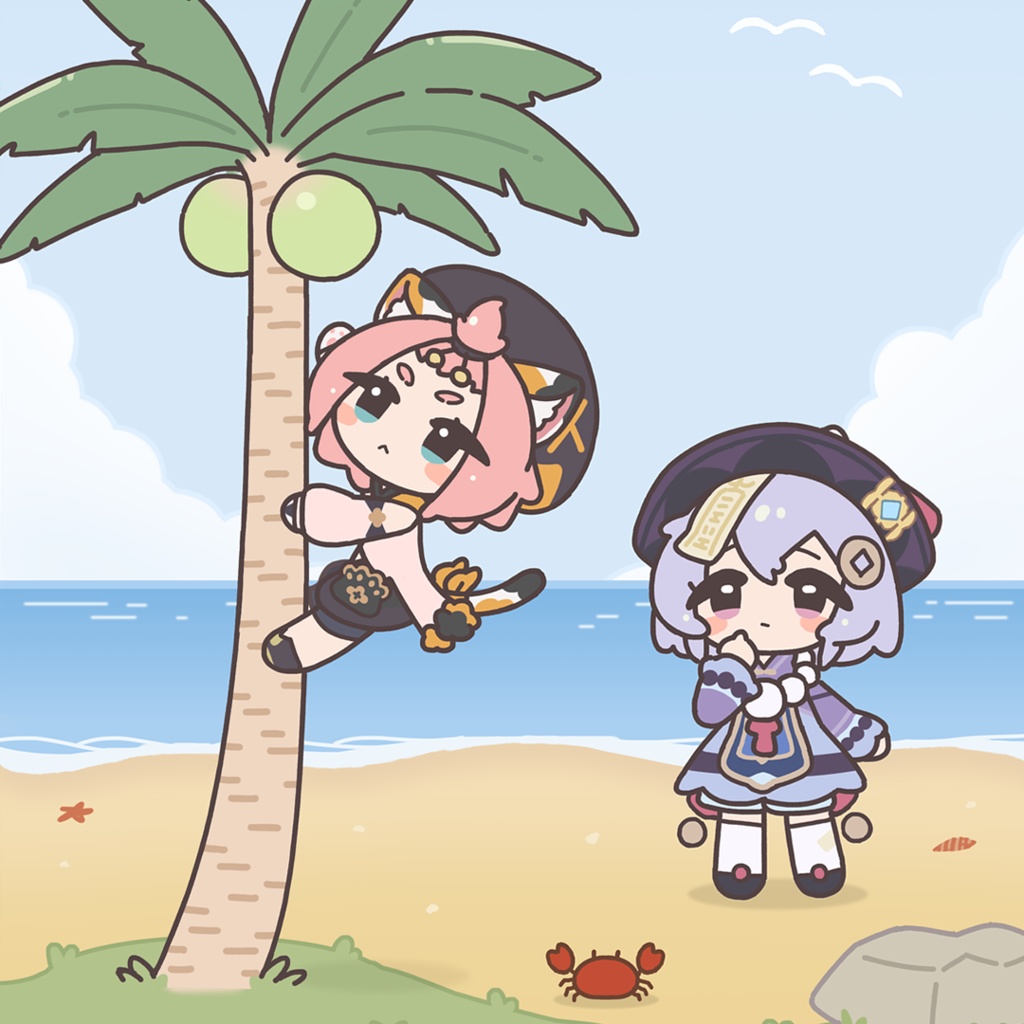 原神ミニキャラ待ち受け(縦)