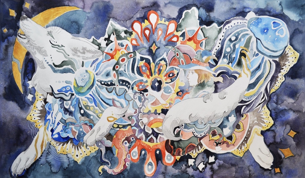 水面より鮮やかにてプレイマット