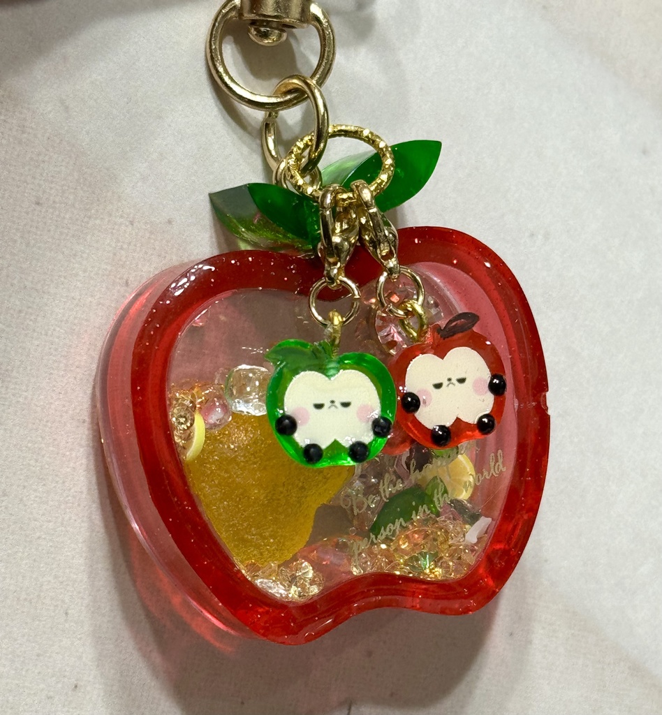 りんご シェイカー キーホルダー ちびりんごオマケつき