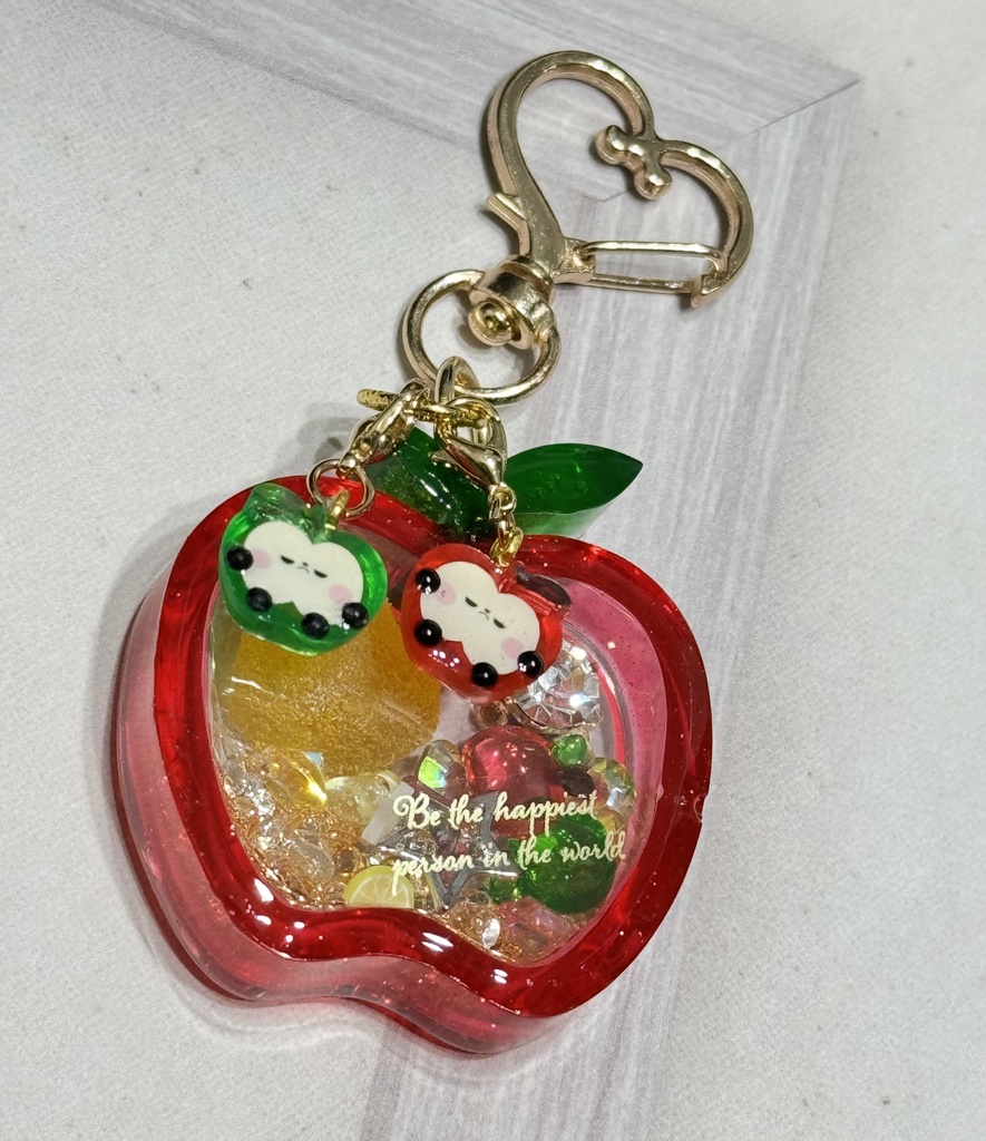 りんご シェイカー キーホルダー ちびりんごオマケつき