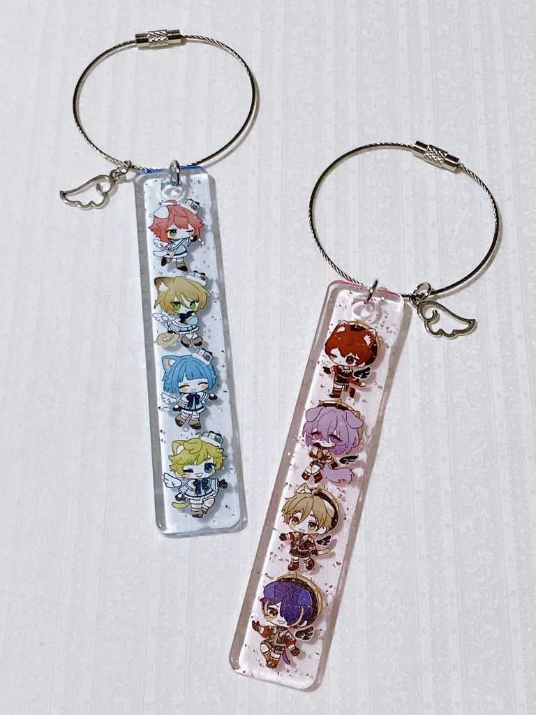 ねこみみBranco Ha/Lo プレートキーホルダー