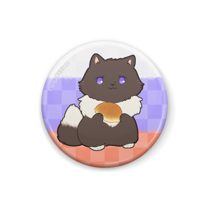 たべものねこたりあ缶バッジ-2