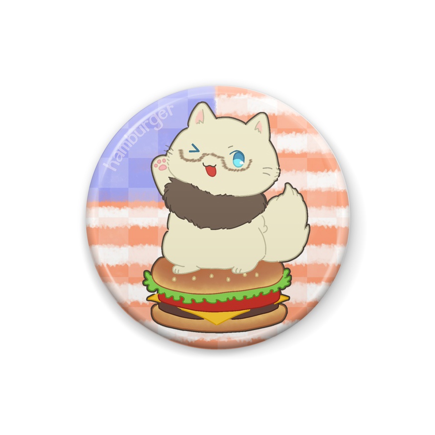 たべものねこたりあ缶バッジ-2
