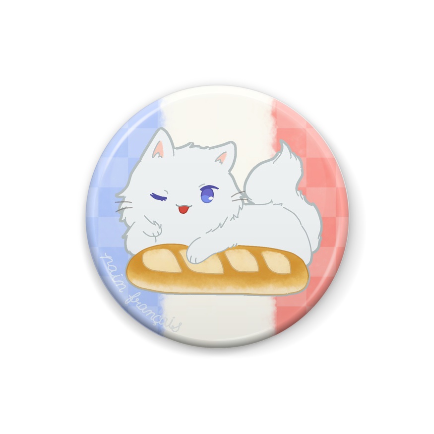 たべものねこたりあ缶バッジ-2