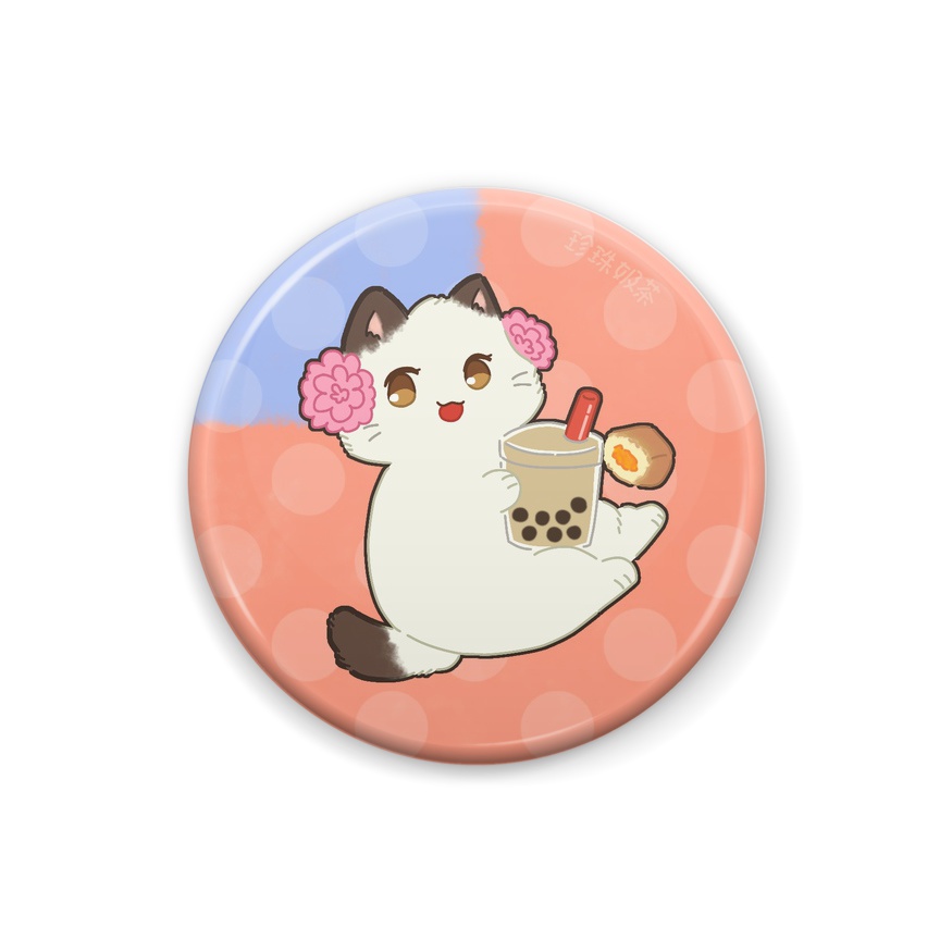 たべものねこたりあ缶バッジ-3