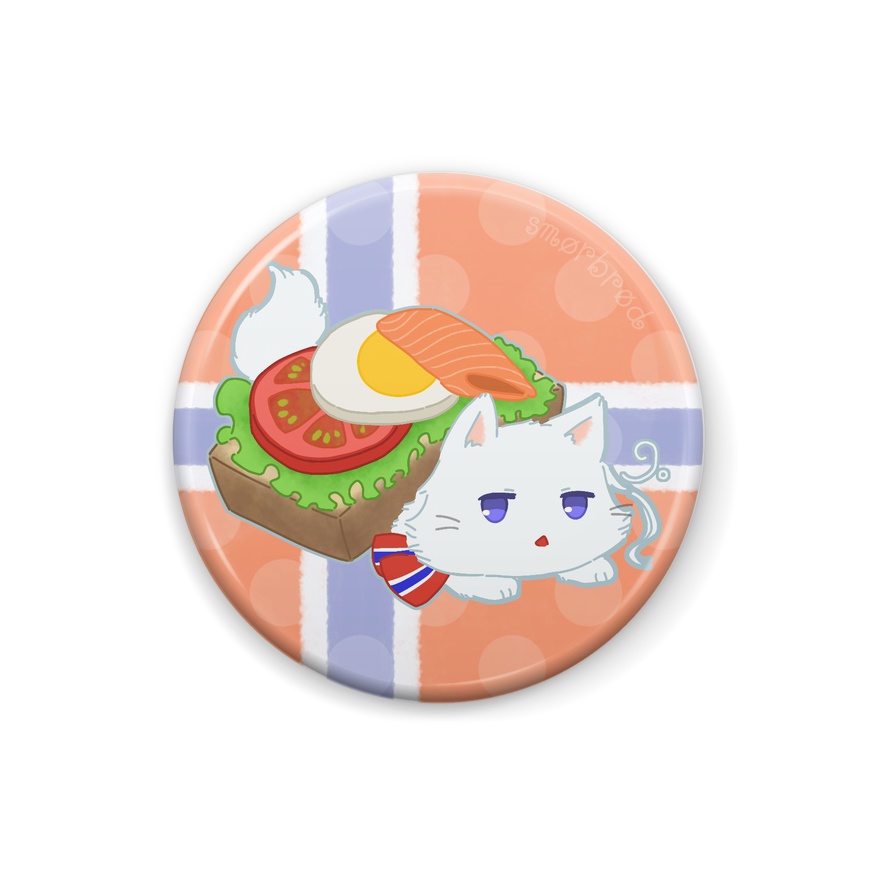 たべものねこたりあ缶バッジ-3