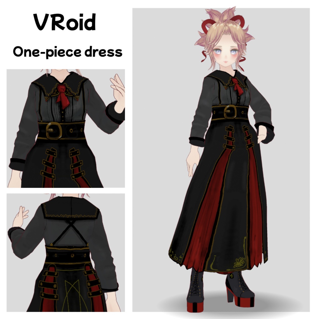 【VRoid】ワンピース/7点SET/one-piece dress