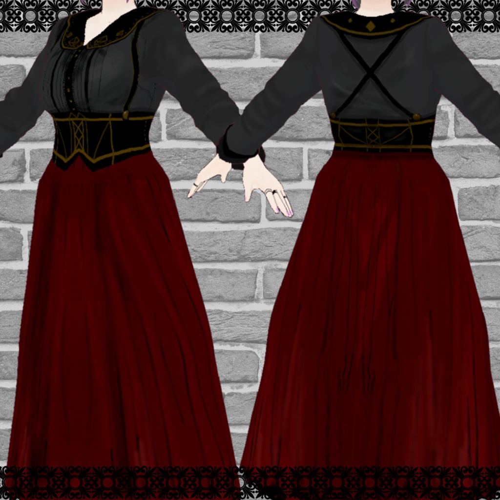 【VRoid】ワンピース/7点SET/one-piece dress