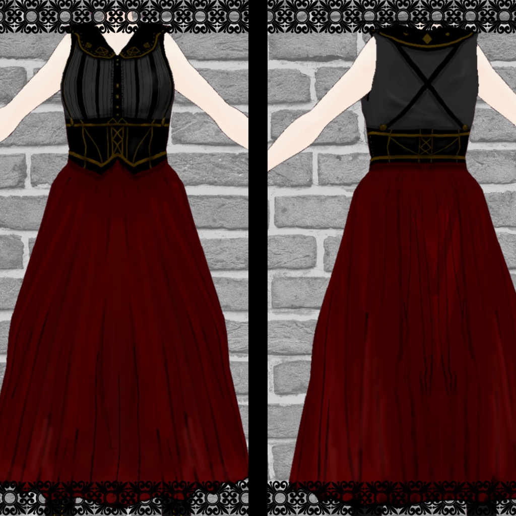 【VRoid】ワンピース/7点SET/one-piece dress