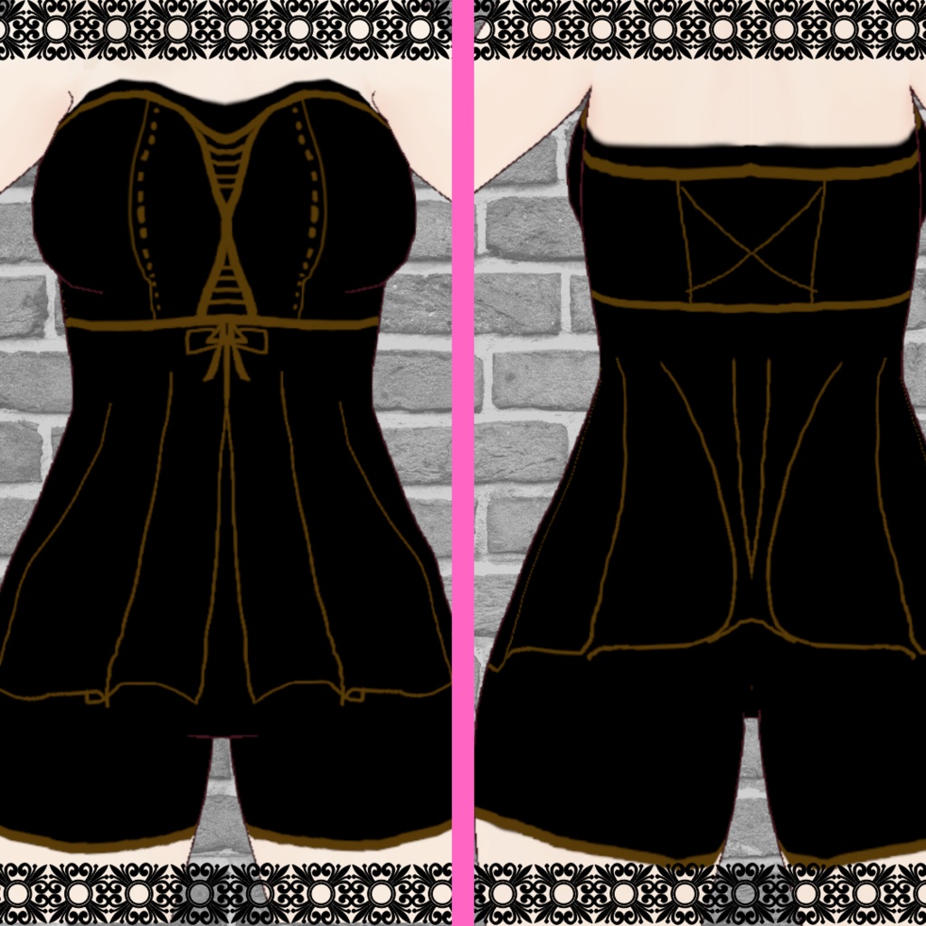 【VRoid】ワンピース/7点SET/one-piece dress