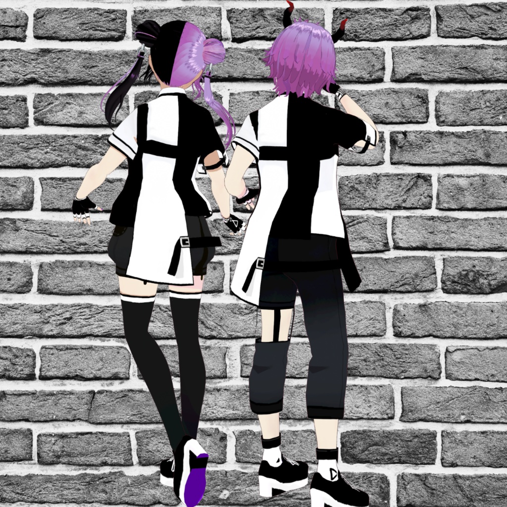 【VRoid】シャツセット/shirt&pants/5点SET/色変更可