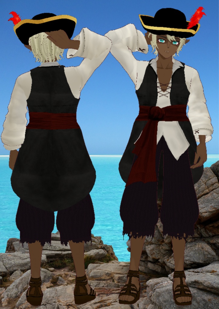 【VRoid】海賊帽子/pirate Hat/はね毛